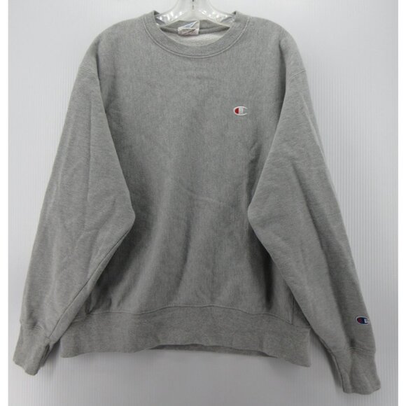 Champion Reverse Weave Sweatshirt Large Pullover Blank Sportswear Logo - Picture 1 of 12